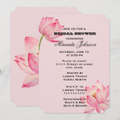 Pink Lotus Flower Vrijgezellenfeest Kaart (Voorkant / Achterkant)