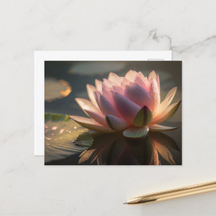 Pink Lotus in het Morning Light Briefkaart