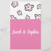 PINK LOVE, BRIDE & GROOM TRIVIA SHOWER GAME KAART (Achterkant)