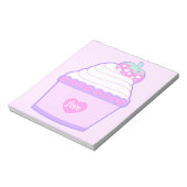 Pink Love Cupcake Notitieblok (Linkerzijde)
