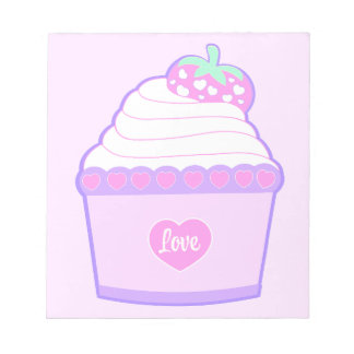 Pink Love Cupcake Notitieblok