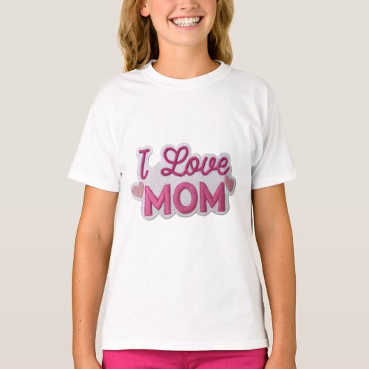 Pink Love for Mom T-shirt (Voorkant)