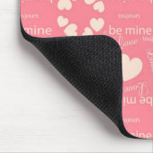 Pink Love Heart Be Mine Muismat (Hoek)
