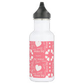 Pink Love Heart Be Mine Waterfles (Rechts)