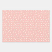 Pink Love Heart Pattern Valentijnsdag Inpakpapier Vel (Voorkant 2)