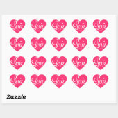 Pink Love Heart Sticker (Vel)