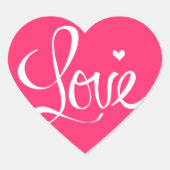 Pink Love Heart Sticker (Voorkant)