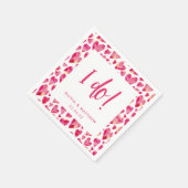 Pink Love Heart Weddenschap Servet (Hoek)