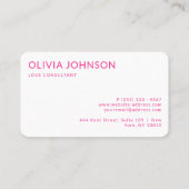 Pink Love Hearts Alle Professions Visitekaartje (Achterkant)