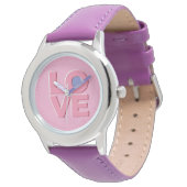 Pink LOVE -  Horloge (Gekanteld)