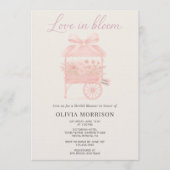 Pink Love in Bloom Flower Market Bridal Shower Kaart (Voorkant)