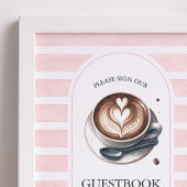 Pink Love is Brewing Vrijgezellenfeest Guest Book  Poster