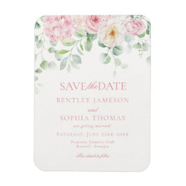 Pink Love is in Bloom Floral Save the Date Kaart Magneet
