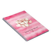 Pink Love is in the air heart balloons Notitieboek (Rechterzijde)