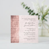 Pink Love is Patient Vintage Wedding Invitation Kaart (Staand voorkant)