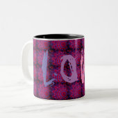 PINK LOVE KLOR BLACK PAARSE tweetone KOFFIE MOK (Voorkant links)