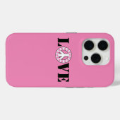 Pink Love Peace Hearts Case-Mate iPhone Case (Achterkant (horizontaal))