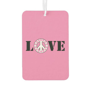 Pink Love Peace Hearts Luchtverfrisser