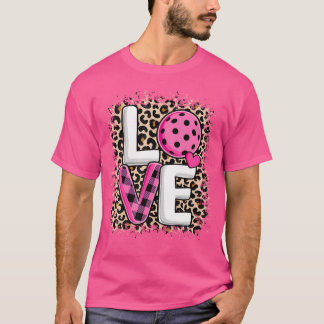Pink Love Pickleball Schattige Pickleball Lover Le T-shirt