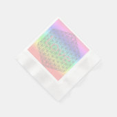 Pink Love Silver Mandala Wedding Servet (Hoek)