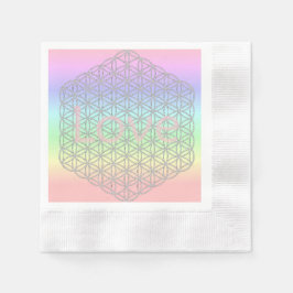 Pink Love Silver Mandala Wedding Servet