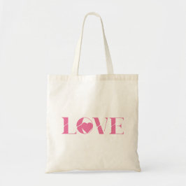 Pink Love Text Valentine's day Tote Bag
