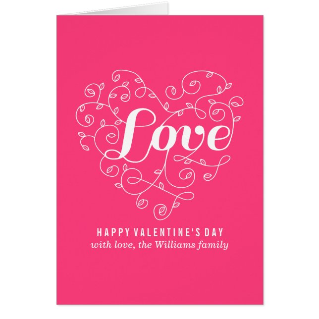 Pink Love | VALENTIJNSDAG KAARTEN (Voorkant)