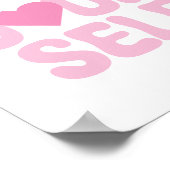 Pink Love Yourself Quotes Poster (Hoek)