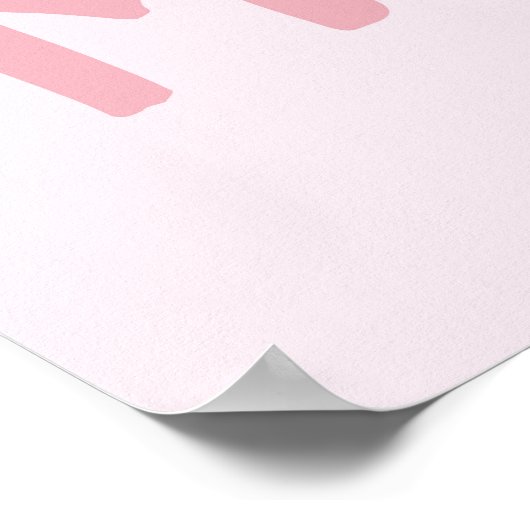 Pink Loved Beyond Measure Muurkunst Print (Hoek)