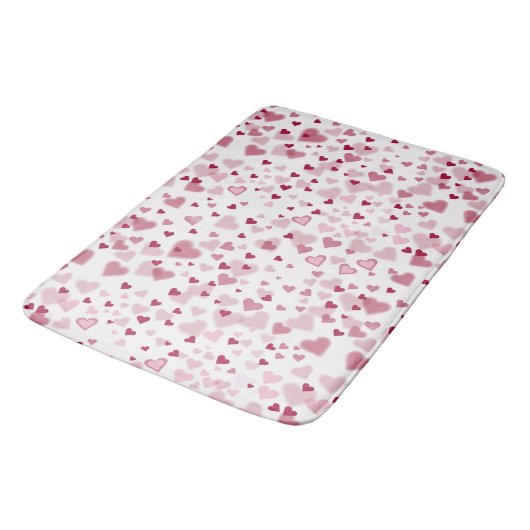 Pink Lovely Hearts Pattern Badmat (Gekanteld)