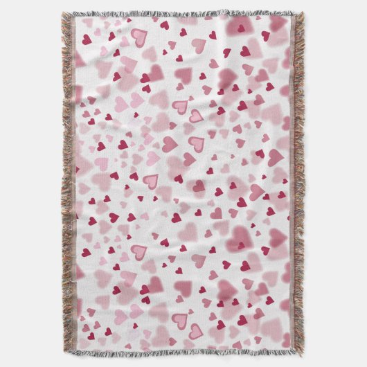  Pink Lovely Hearts Pattern  Deken (Voorkant Verticaal)