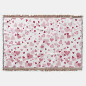  Pink Lovely Hearts Pattern  Deken (Voorkant)