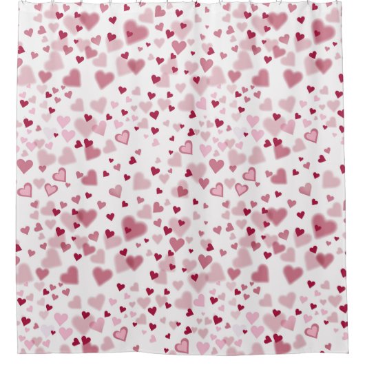  Pink Lovely Hearts Pattern  Douchegordijn (Voorkant)