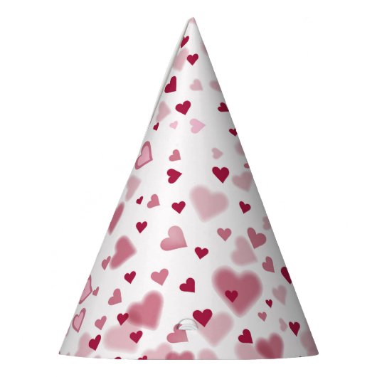  Pink Lovely Hearts Pattern  Feesthoedjes (Links)