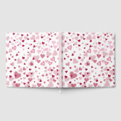 Pink Lovely Hearts Pattern Gastenboek (Volledig)