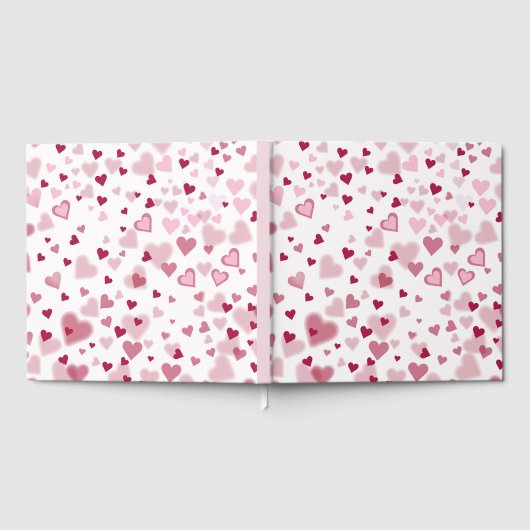  Pink Lovely Hearts Pattern  Gastenboek (Volledig)