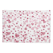 Pink Lovely Hearts Pattern Kussensloop (Achterkant)