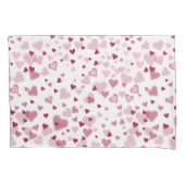 Pink Lovely Hearts Pattern Kussensloop (Voorkant)