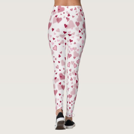  Pink Lovely Hearts Pattern  Leggings (Achterkant)