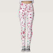  Pink Lovely Hearts Pattern  Leggings (Voorkant)
