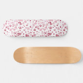 Pink Lovely Hearts Pattern Persoonlijk Skateboard (Horizontaal)