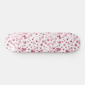  Pink Lovely Hearts Pattern  Persoonlijk Skateboard (Horizontaal)
