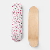  Pink Lovely Hearts Pattern  Persoonlijk Skateboard (Voorkant)