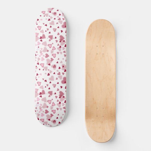  Pink Lovely Hearts Pattern  Persoonlijk Skateboard (Voorkant)