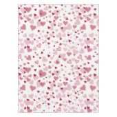 Pink Lovely Hearts Pattern Tafelkleed (Voorkant)