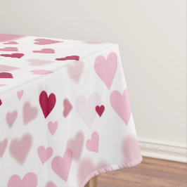Pink Lovely Hearts Pattern Tafelkleed