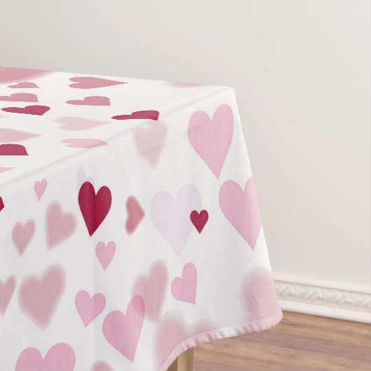 Pink Lovely Hearts Pattern Tafelkleed (Voorbeeld)