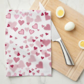  Pink Lovely Hearts Pattern  Theedoek (Quarter Fold)