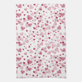 Pink Lovely Hearts Pattern Theedoek (Verticaal)