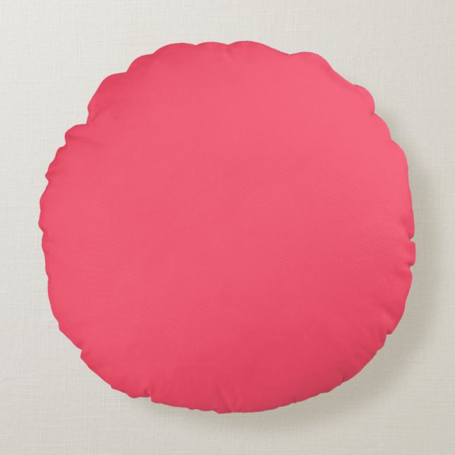 Pink, Lovely, Solid, Modern, Simple, Trendy Rond Kussen (Voorkant)